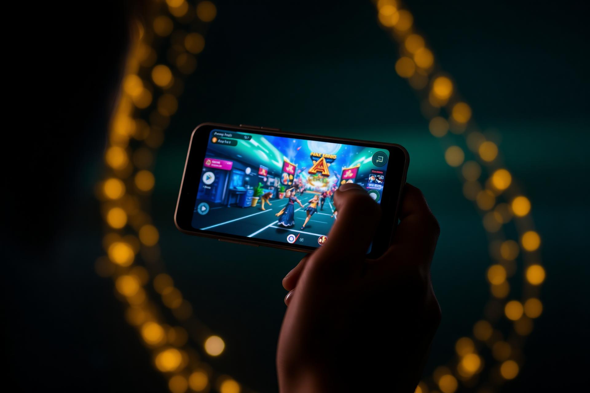Player enjoying the 6 Club mobile gaming app on an Android phone