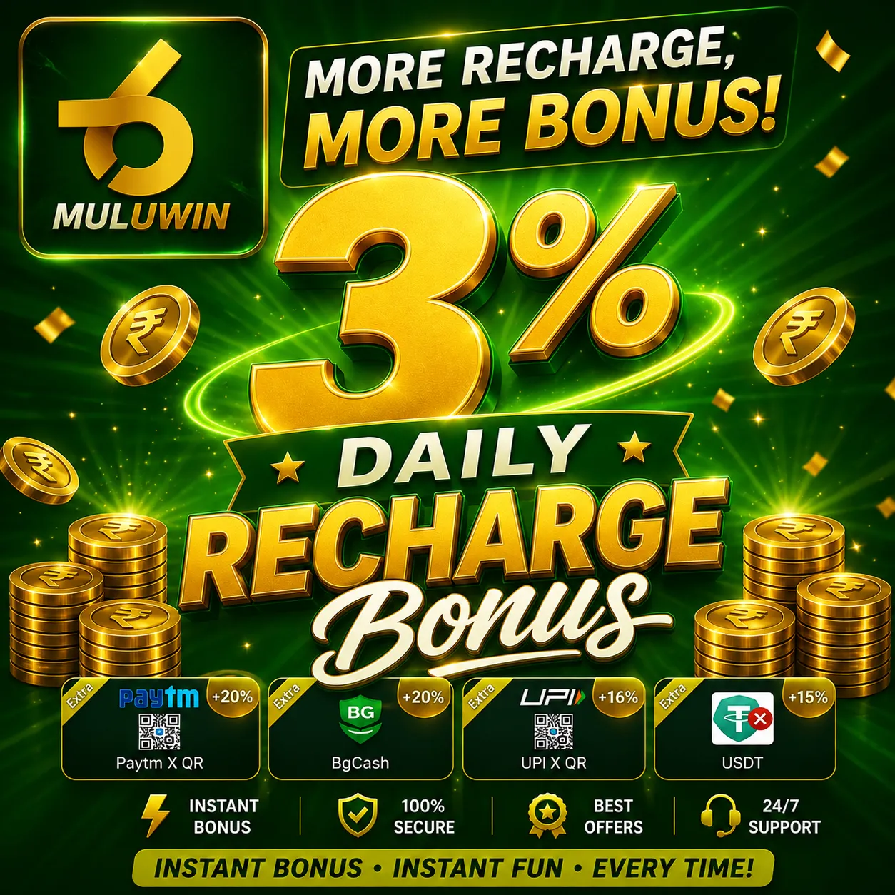 6 Club 3 percent daily recharge bonus chart